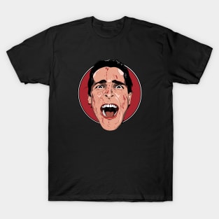 American Psycho Bloody Face Cartoon T-Shirt